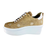 Sneakers Beż Kwiatki Welur 10